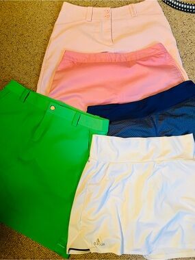 Mixed Color Skort Bundle — Pink, Green, Blue, White
